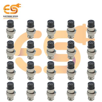 GX16 Female 10 Hole 5A Metal Aviation Connector Pack of 100